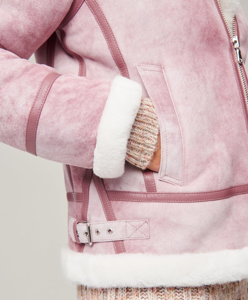 Women's Special Bomber Fur & Shearling Jacket - Image 2