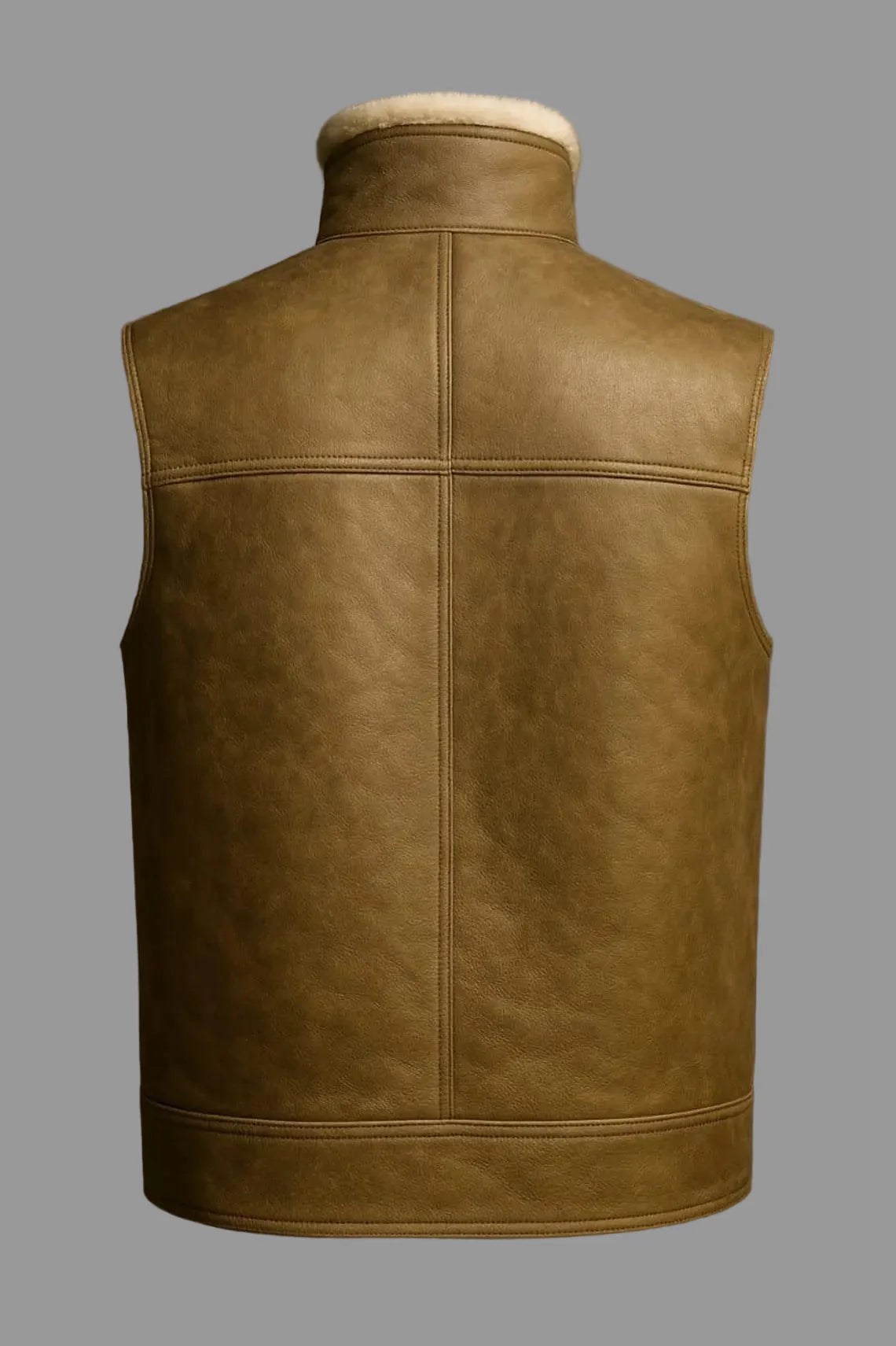 Premium Shearling Gilet Vest - Image 2